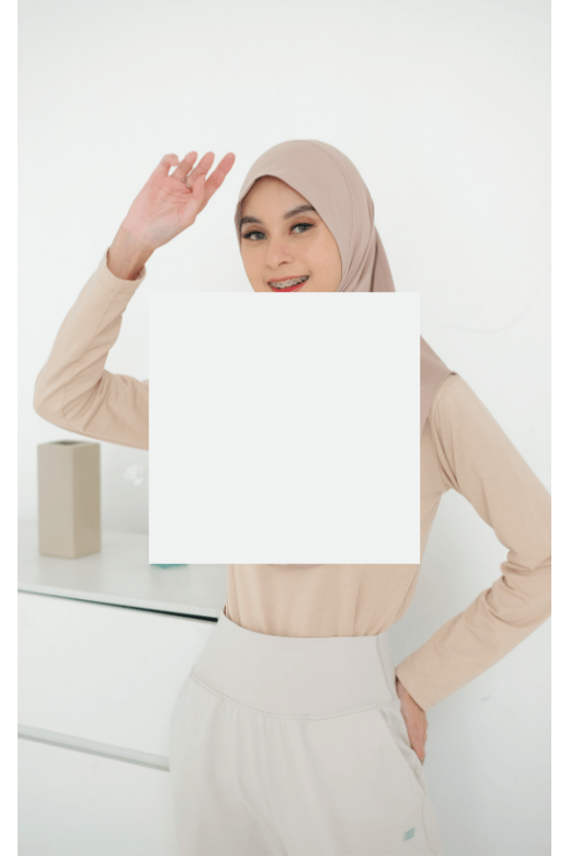 Maisa Hijab Sporty Cream